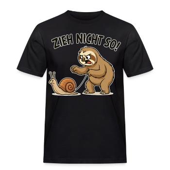 Zieh Nicht So faultier - Männer Workwear T-Shirt - Schwarz - Vorne - AI Model Male 178 light (178cm)
