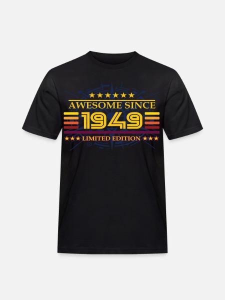 Awesome since 1949 Limited Edition - Männer Workwear T-Shirt - Schwarz