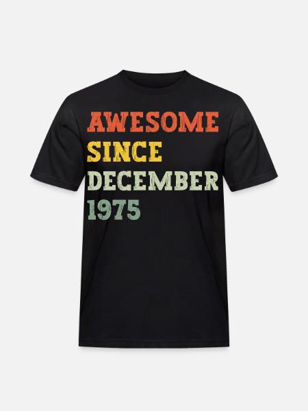 1975 December Birthday Gift - Men's Workwear T-Shirt - black