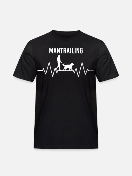 Mantrailing Heartbeat Herzschlag - Men's Workwear T-Shirt - black