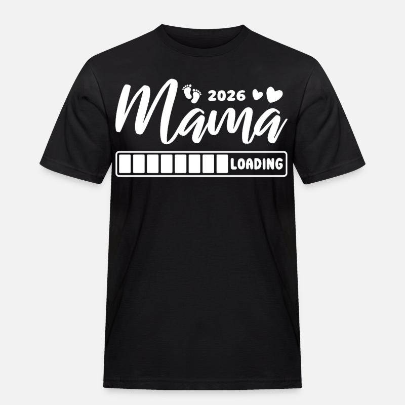 Mama 2026 loading - Schwangerschaft - Geschenk - Männer Workwear T-Shirt - Schwarz