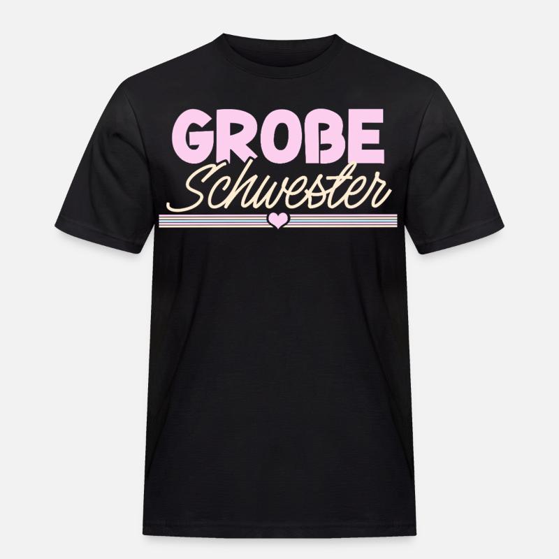 Große Schwester - Männer Workwear T-Shirt - Schwarz