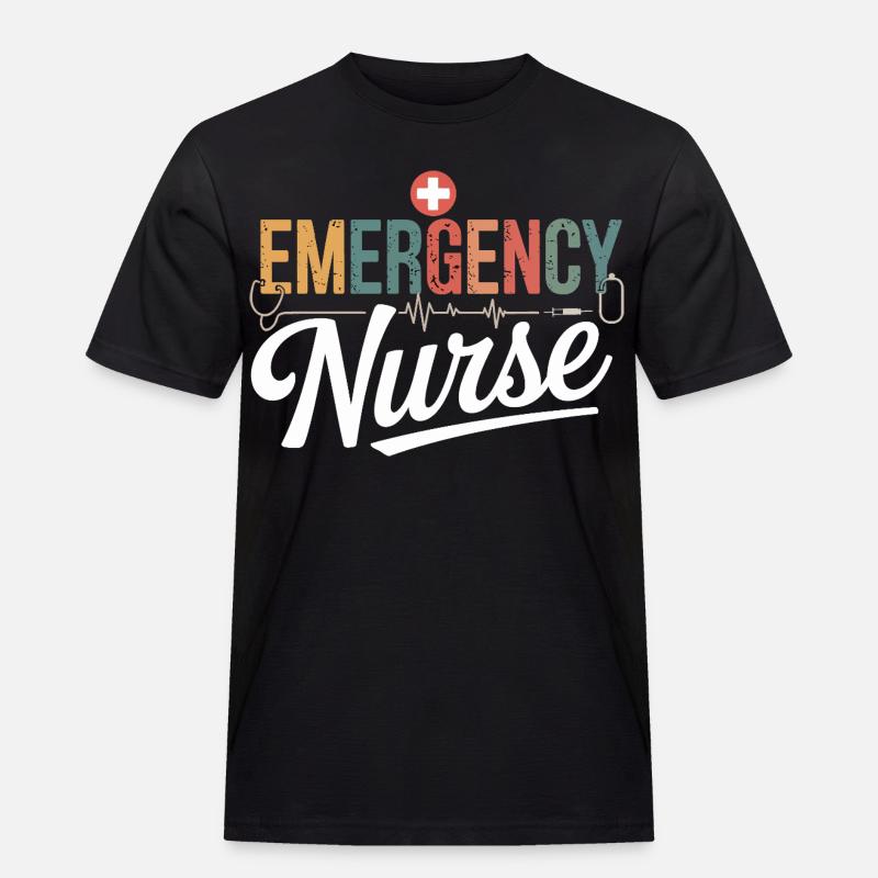 Notfallpflegerin Emergency Design - Männer Workwear T-Shirt - Schwarz