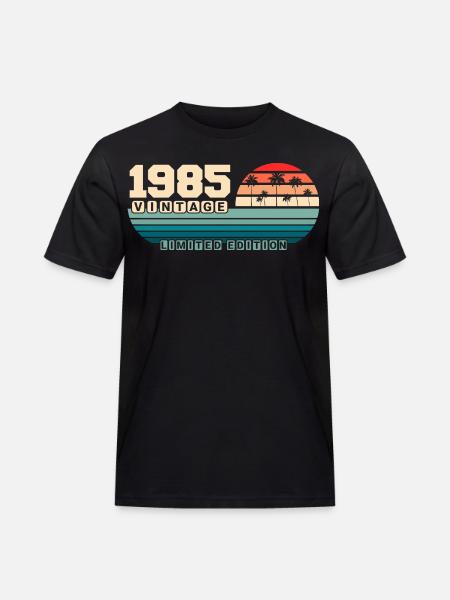 40-års fødselsdag 1985 Vintage 1985 Retro Solnedgang - Herre Workwear T-Shirt - sort