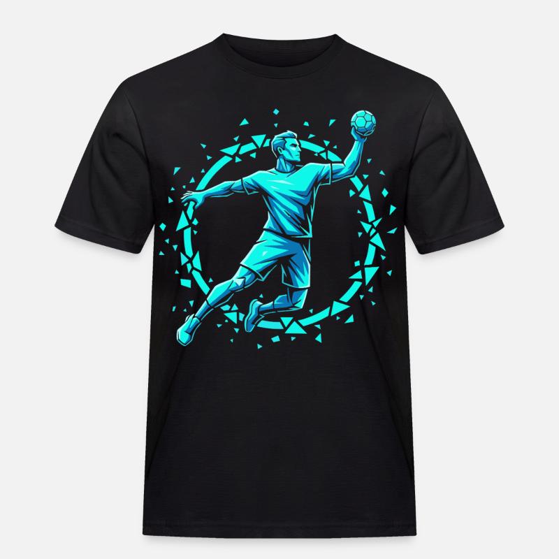 Handball Leidenschaft Hitze Training Geschenk - Männer Workwear T-Shirt - Schwarz