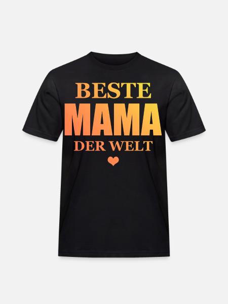 Beste Mama Der Welt - Männer Workwear T-Shirt - Schwarz
