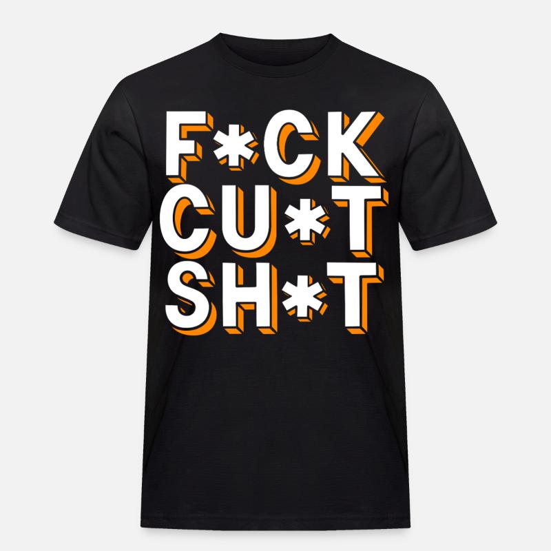 Schimpfwörter Zensierter Text - Männer Workwear T-Shirt - Schwarz