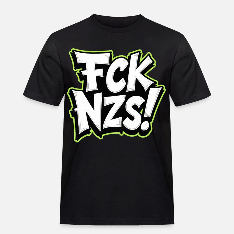 FCK NZS Statement gegen Rassismus - Männer Workwear T-Shirt - Schwarz