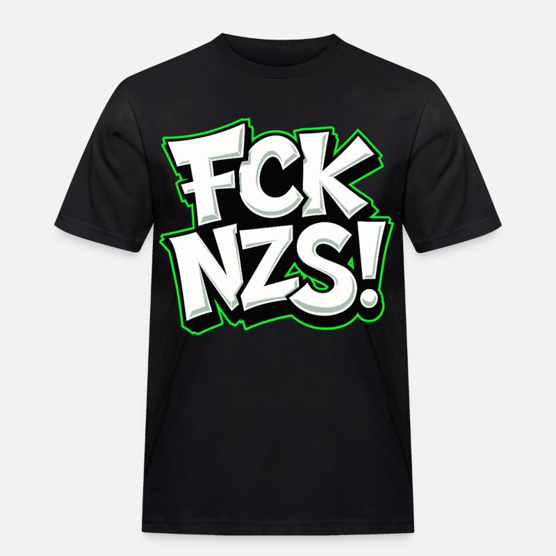 FCK NZS Statement gegen Rassismus - Männer Workwear T-Shirt - Schwarz