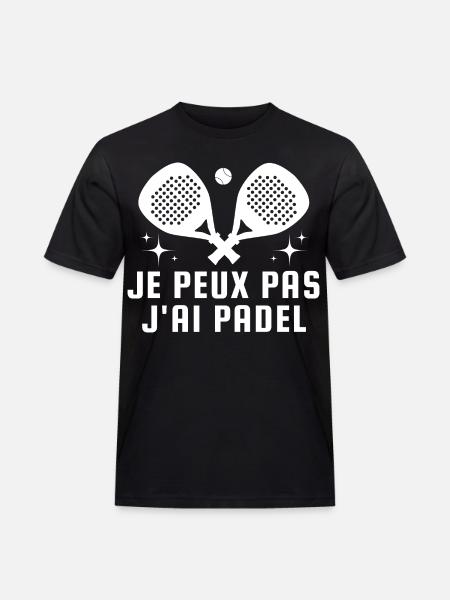 I can't I have padel - Men's Workwear T-Shirt - black