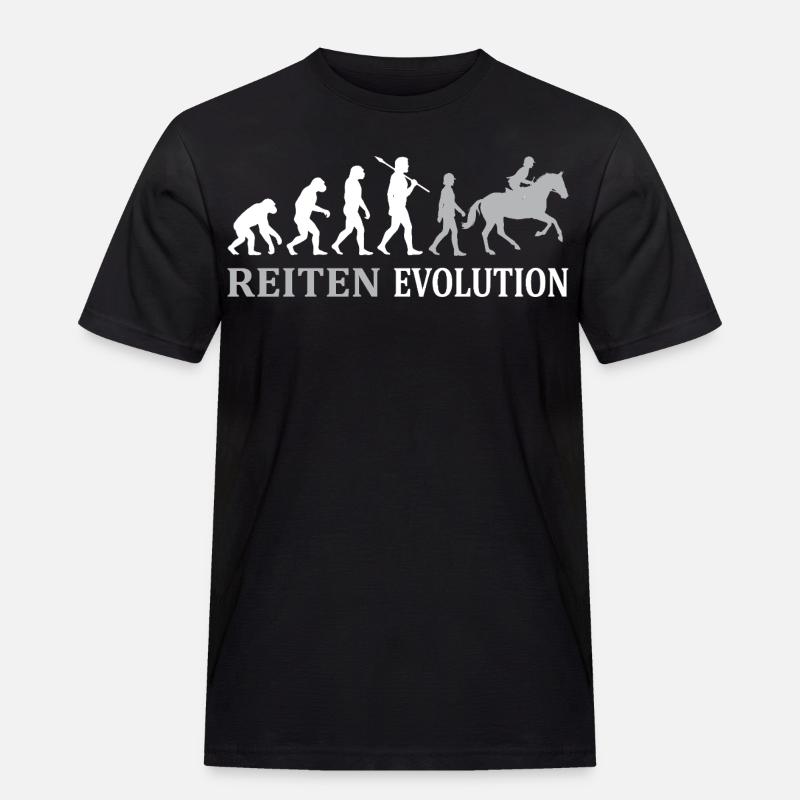 Évolution équestre – Du singe au cavalier - T-shirt Workwear homme - noir