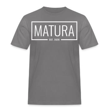 Matura Est. 2026 - T-shirt Workwear homme - gris - Devant - AI Model Male 185 dark (185cm)