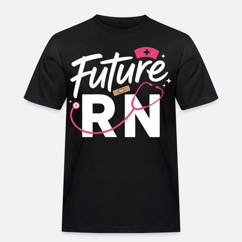 Future RN Stethoskop & Klinik - Männer Workwear T-Shirt - Schwarz