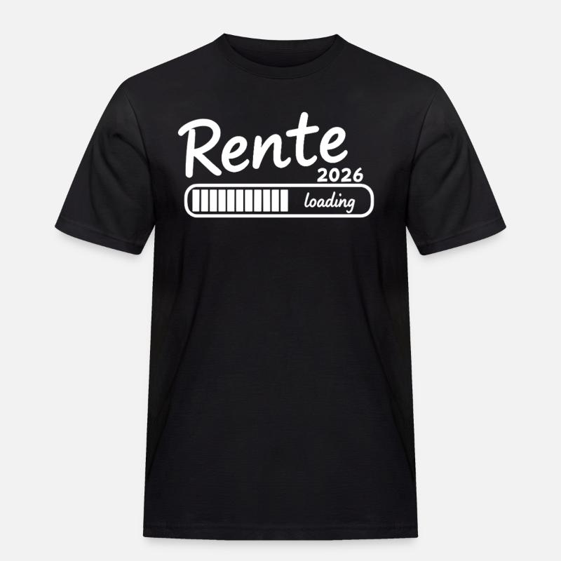 Rente 2026 loading Endlich Ruhestand - Männer Workwear T-Shirt - Schwarz