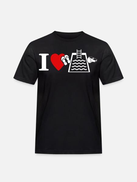 Lifeguards Love Lifeguard Swimmers - Men's Workwear T-Shirt - black