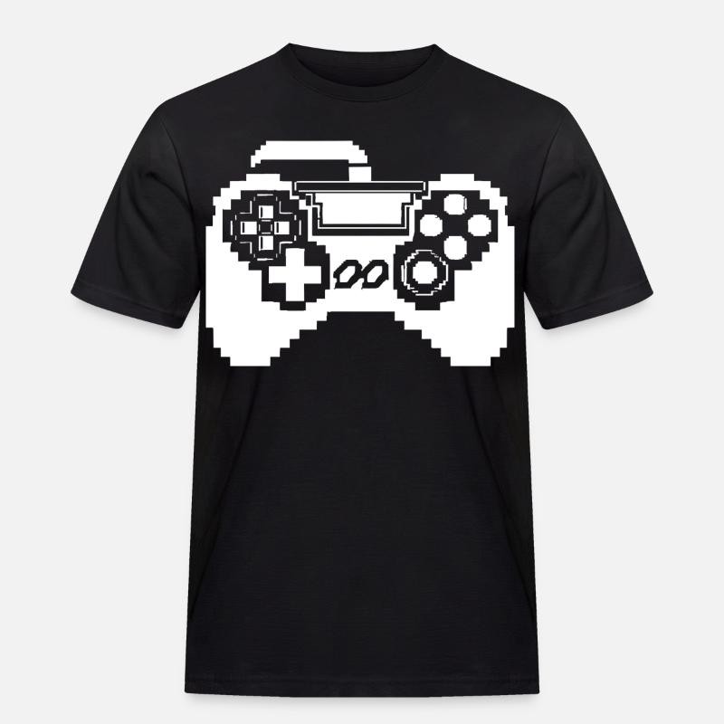 Game Controller Pixel Graphics - Men's Workwear T-Shirt - black