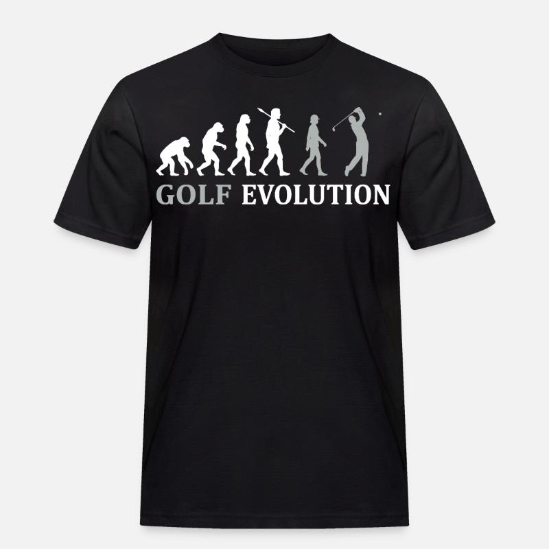 Golf Evolution – Das perfekte Golfer Geschenk - Männer Workwear T-Shirt - Schwarz