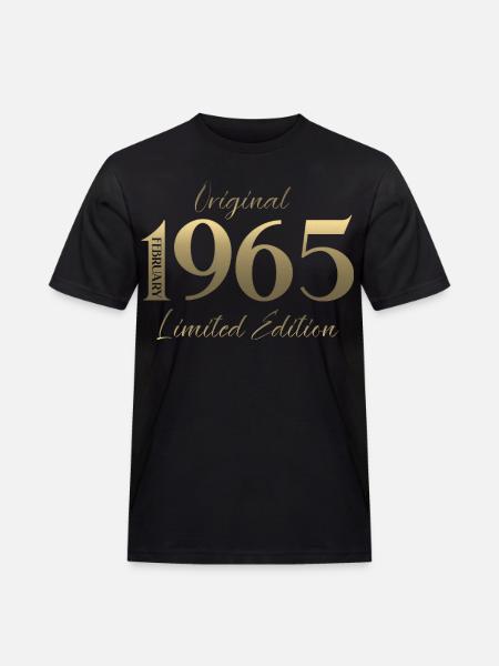 61e anniversaire février 1965 Millésime - T-shirt Workwear homme - noir