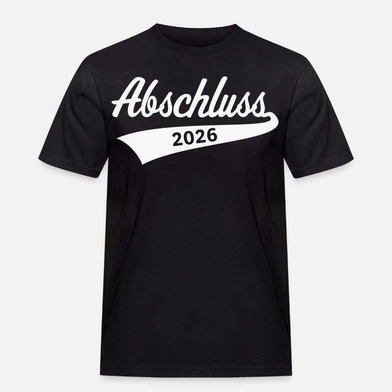Abschluss 2026 (Schulabschluss / White) - Männer Workwear T-Shirt - Schwarz