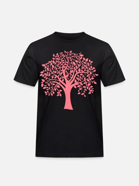 Icon Red Jumbo Tree Print Silhouette - Men's Workwear T-Shirt - black