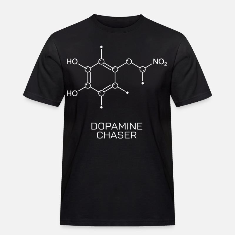 Dopamine Chaser Molekül - Männer Workwear T-Shirt - Schwarz