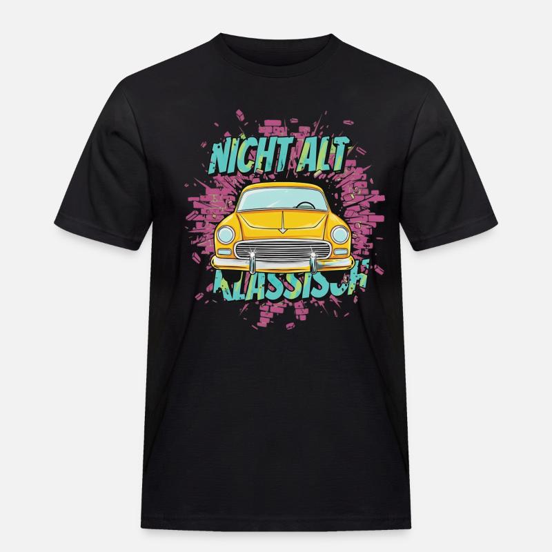 Oldtimer Auto – Nicht Alt Klassisch - Männer Workwear T-Shirt - Schwarz