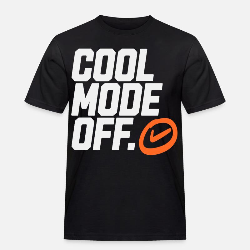 Coolmodus Aus Logo - Männer Workwear T-Shirt - Schwarz
