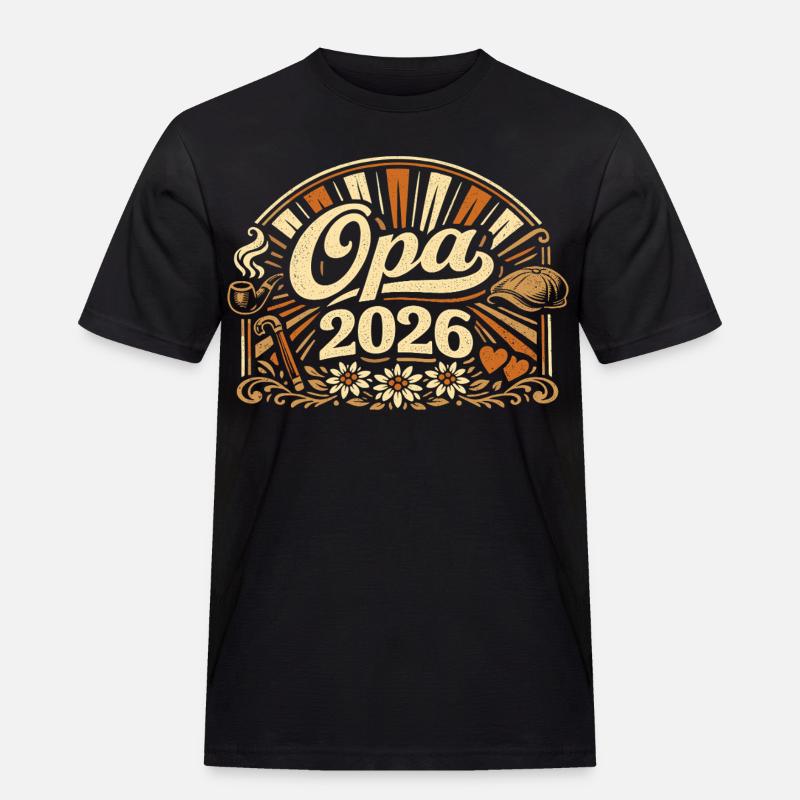 Opa 2026 Loading Geschenk  - Männer Workwear T-Shirt - Schwarz