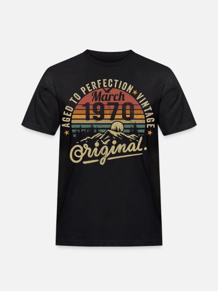 March 1970 - Men's Workwear T-Shirt - black