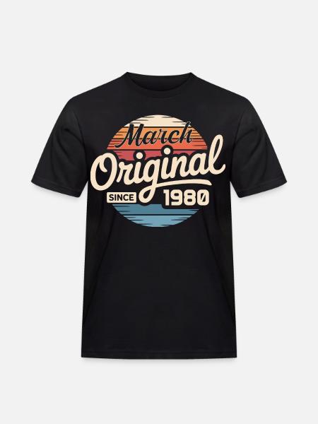 Legendary since march 1980 - Men's Workwear T-Shirt - black