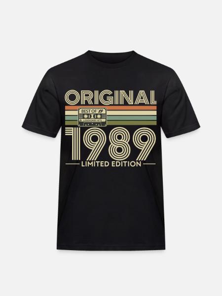 Original 1989 Limited Edition Cassette - Men's Workwear T-Shirt - black