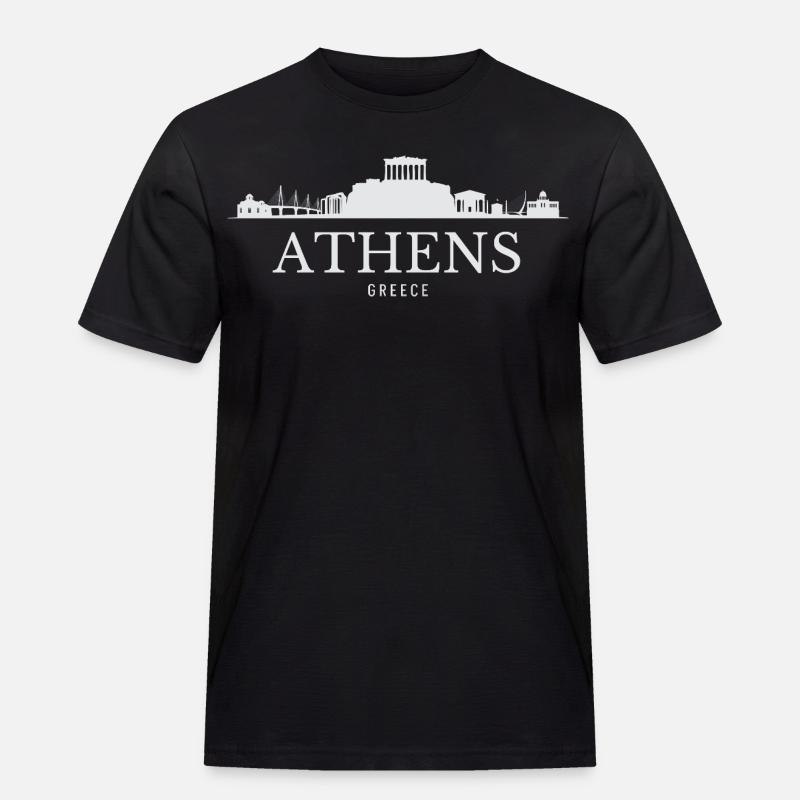 Silhouette d’Athènes, Grèce d’Athènes - T-shirt Workwear homme - noir