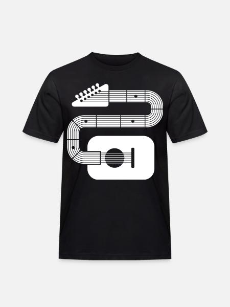 Abstract Shape Guitar - Men's Workwear T-Shirt - black