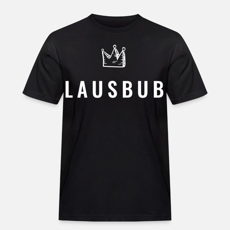 Kleiner Lausbub mit Krone – Frechdachs Edition - Männer Workwear T-Shirt - Schwarz