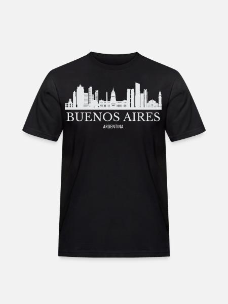 Buenos Aires Skyline, Buenos Aires Argentine - T-shirt Workwear homme - noir