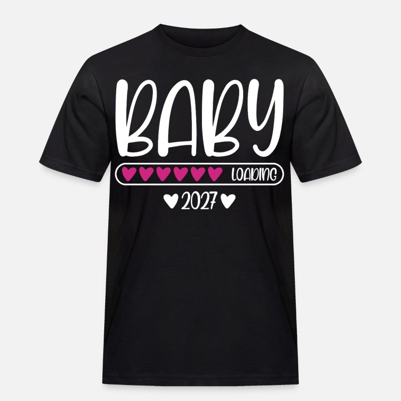 Baby 2027 loading Herzchen Ladebalken - Männer Workwear T-Shirt - Schwarz
