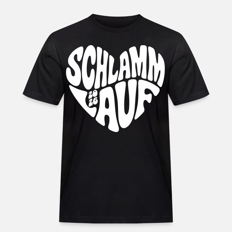 Course de boue 2026 - Forme de cœur - Course de boue 2026 - T-shirt Workwear homme - noir
