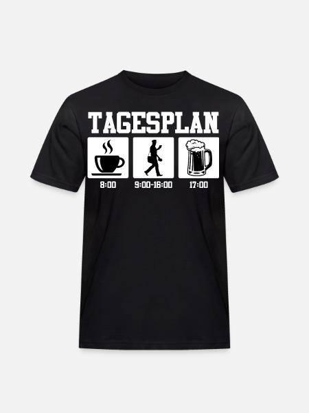 Postman DAILY SCHEDULE Parcel Deliverer Funny - Men's Workwear T-Shirt - black