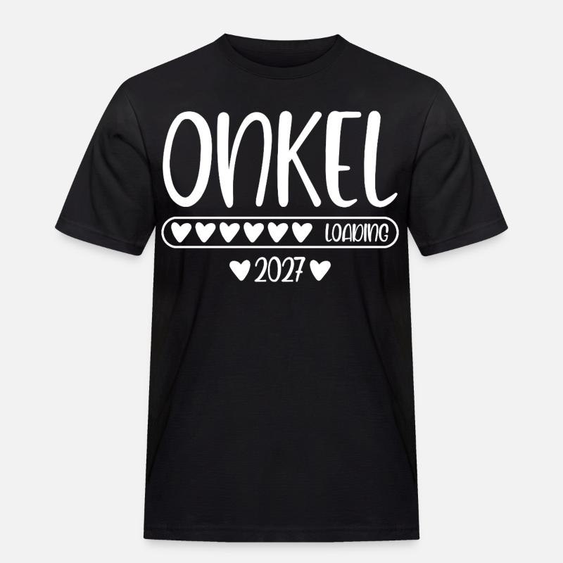Onkel 2027 loading - Männer Workwear T-Shirt - Schwarz