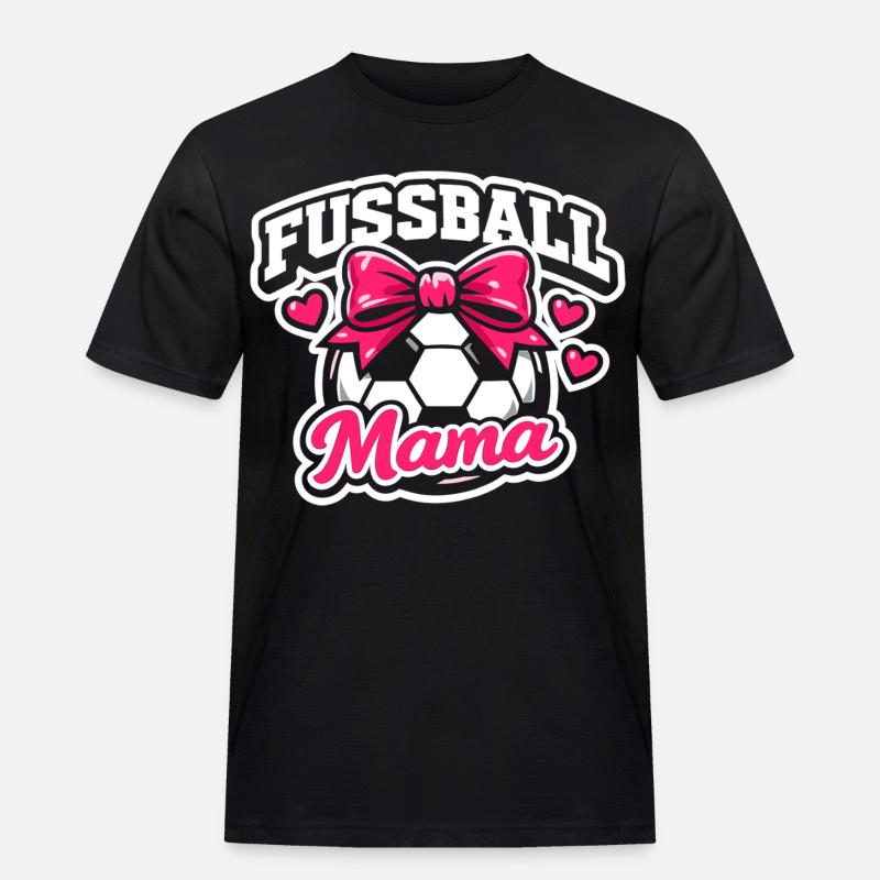 Fußball Mama Stolze Mutter Geschenk - Männer Workwear T-Shirt - Schwarz