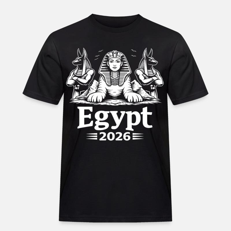 Sphinx Kleopatra Anubis Egypt 2026 Mystik - Männer Workwear T-Shirt - Schwarz