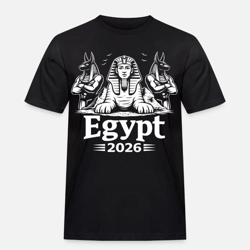 Sphinx Anubis Egypt 2026 Mystik - Männer Workwear T-Shirt - Schwarz