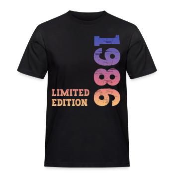 1986 Limited Edition Geburtstag - Männer Workwear T-Shirt - Schwarz - Vorne - AI Model Male 178 light (178cm)