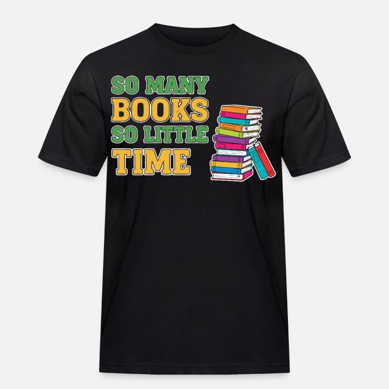 Bücherwurm Lesen Buch - Männer Workwear T-Shirt - Schwarz