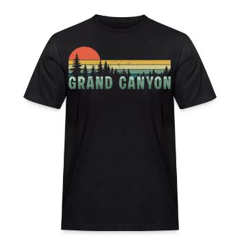 Retro Grand Canyon Nationalpark - Männer Workwear T-Shirt - Schwarz - Vorne - AI Model Male 178 light (178cm)