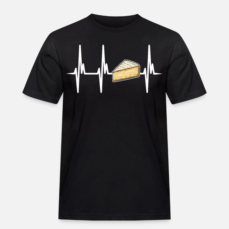 Ich liebe Brie Käse - Männer Workwear T-Shirt - Schwarz