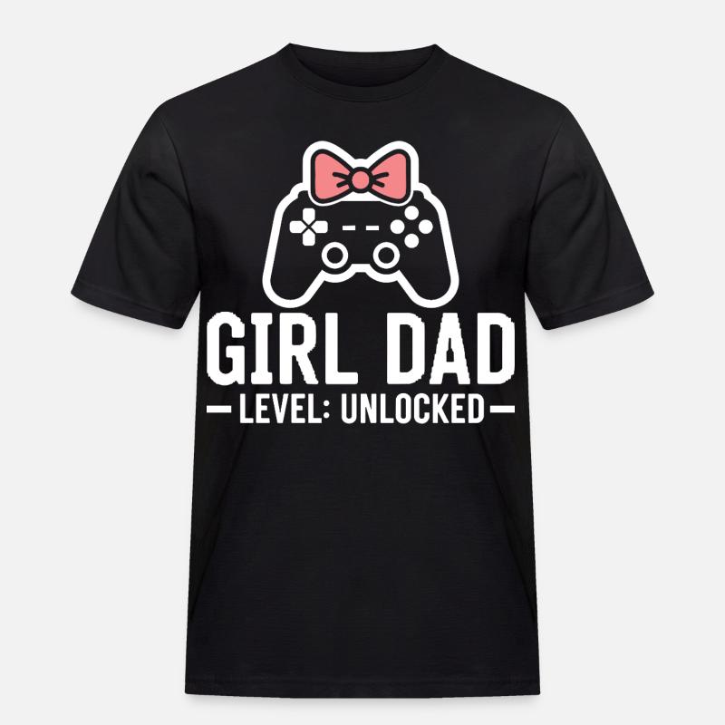 Werdender Papa & Vater, Geburt Tochter Mädchen - Männer Workwear T-Shirt - Schwarz