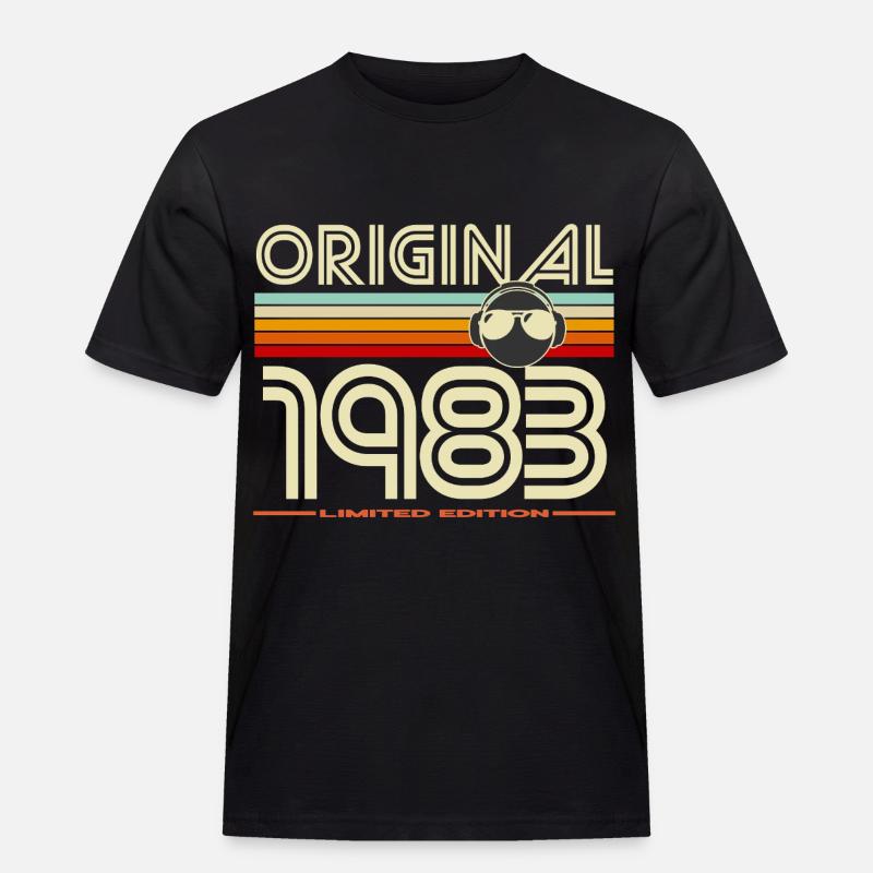 Originale Retro-Edition von 1983 - Männer Workwear T-Shirt - Schwarz