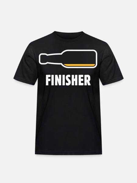 Finisher (Bier / Bierchen / Biertrinker / NEG 2C) - Männer Workwear T-Shirt - Schwarz