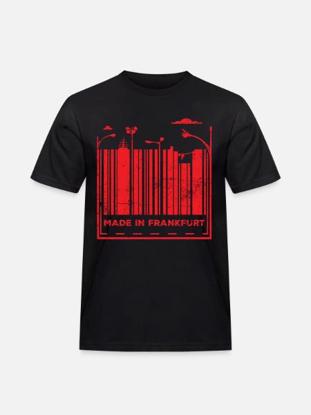Made in Frankfurt - Männer Workwear T-Shirt - Schwarz